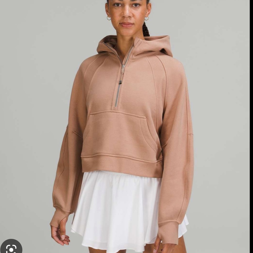 Lululemon Scuba Oversized Half Zip Hoodie Pink Clay